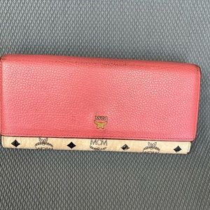 Authentic MCM pink wallet visetos
